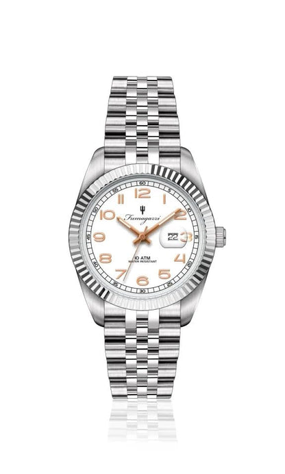 Generico FU016 Orologio da Polso Fumagazzi - Biancatopa, ø 31 mm, Cinturino Acciaio Solido Lucido, Movimento al Quarzo, Water Resistant 10 atm