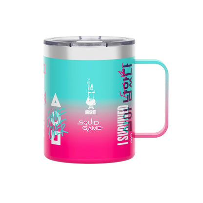Bialetti Camp Mug Squid Game©, 420ml, Acciaio Inox, Double Wall