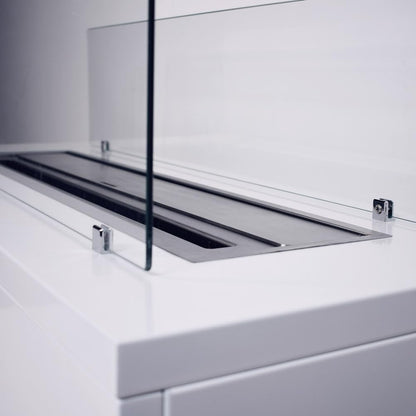 Divina Fire Camino a bioetanolo da Terra per Interno Esterno Caravaggio Bianco L100xP40xH40 cm