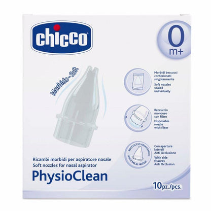 Physioclean Ricambi Per Aspiratore Nasale, Per Neonati E Bambini, 10 Beccucci Monouso, Massima Igiene, Per Narici Dei Bambini, 10 Pezzi