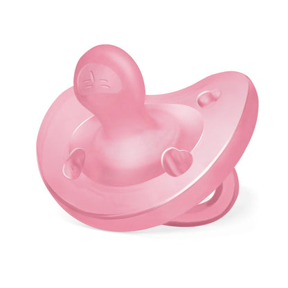 Chicco PhysioForma Ciuccio in Silicone 6 - 16 Mesi, Set di Gommotti Morbidi e Delicati, Supportano la Respirazione Fisiologica e Favoriscono il Corretto Sviluppo della Bocca, Rosa
