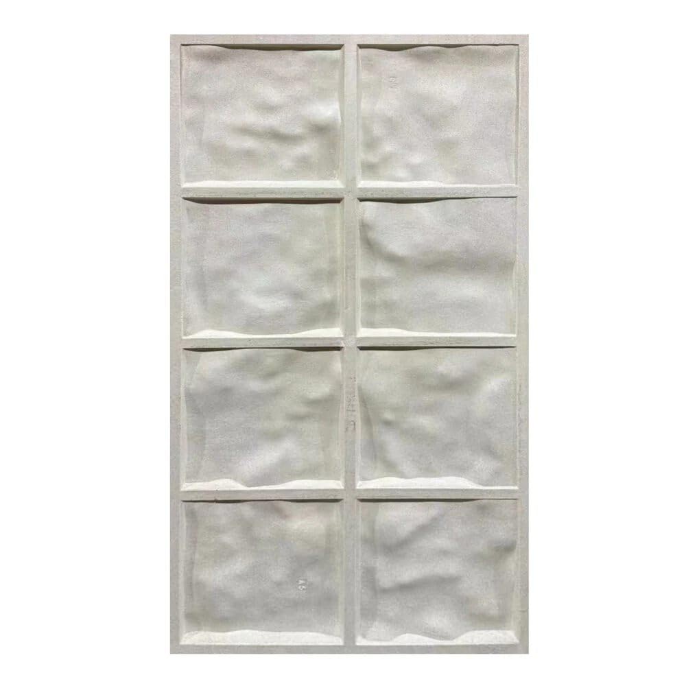 DIVINA HOME, Pannello Decorativo 3D Effetto Pietra Graffiata, Bianco Alabastro, Set 12 Pezzi, PU, 120 x 60 x 2,5 cm, Copertura 8,6 m², Rivestimento Murale