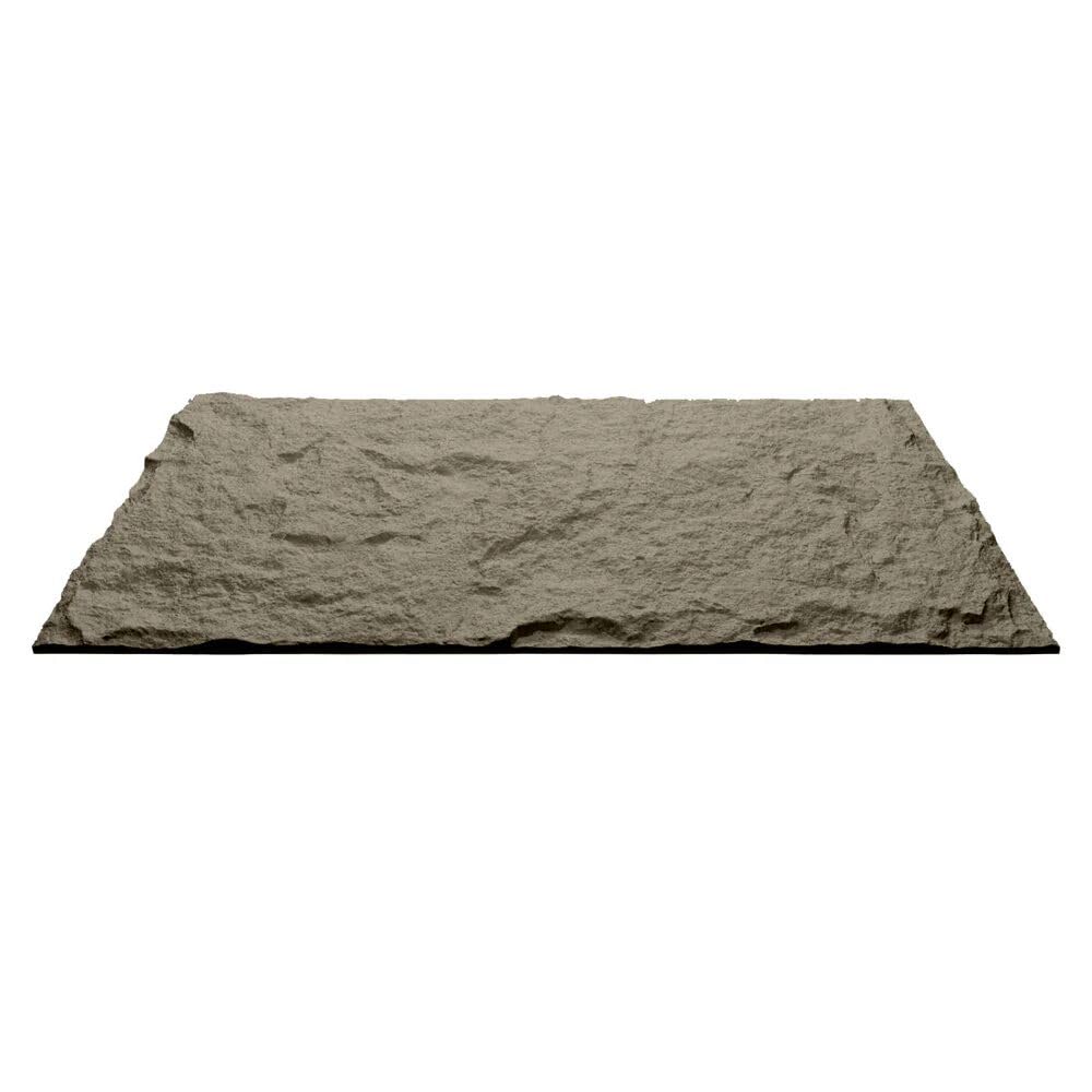 DIVINA HOME, Naturale, Pannello Decorativo 3D Effetto Roccia, PU, Moderno, 16 kg, 120 x 60 x 3 cm, 7,2 m², Grigio Cemento, Rivestimento Murale