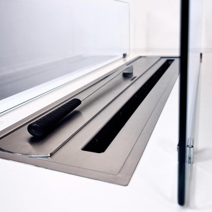 Divina Fire Camino a bioetanolo da Terra per Interno Esterno Caravaggio Bianco L100xP40xH40 cm