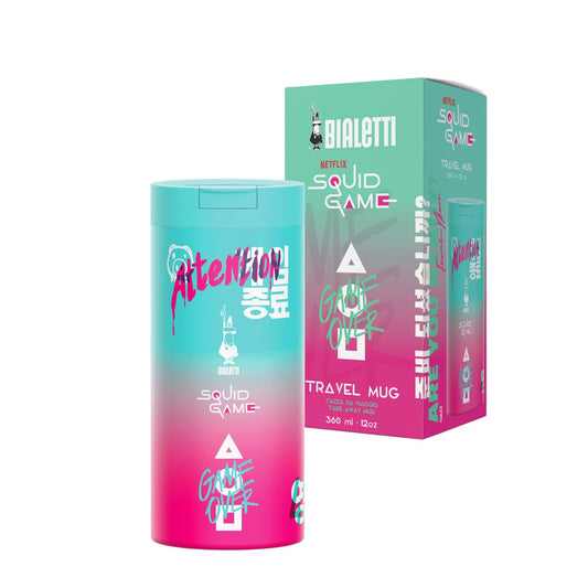 Bialetti Travel Mug Squid Game©, 360ml, Acciaio Inox, Double Wall