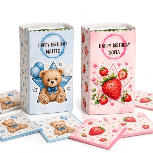 Carpe Diem Shop Succhi di Frutta Personalizzati per Compleanno, Feste a Tema, Eventi per Bambini, Stile Acquerello, Coordinati Festa, Chiudifesta, Gadget