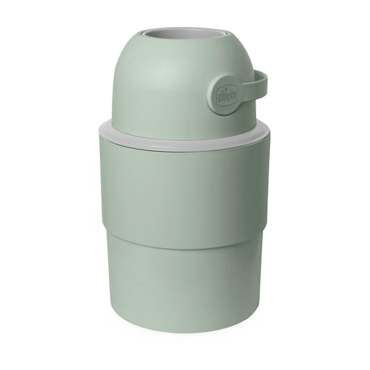 Chicco Mangiapannolini Telescopico Controlla Odori Compatto, Smaltimento Pannolini, Cestino Contenitore Pieghevole e Salvaspazio, Non servono ricariche, si usano i normali Sacchetti, Verde
