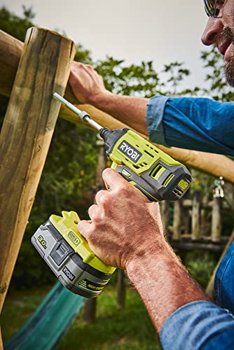 Ryobi R18ID2-0 Avvitatore ad Impulsi 1/4" a Batteria 18V ONE+, per Fissaggio, Batteria Non Inclusa, 3.600 Colpi/Minuto, Velocità a Vuoto 3.200 Giri/Minuto
