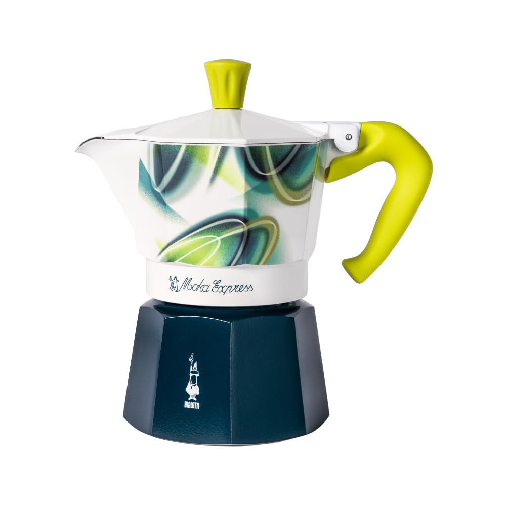 Bialetti Moka Express da 3 Tazze (130 ml) MICO, Edizione Speciale Milano Cortina 2026, Caffettiera in Alluminio, Non adatta a Induzione, Manico Ergonomico anti scottatura