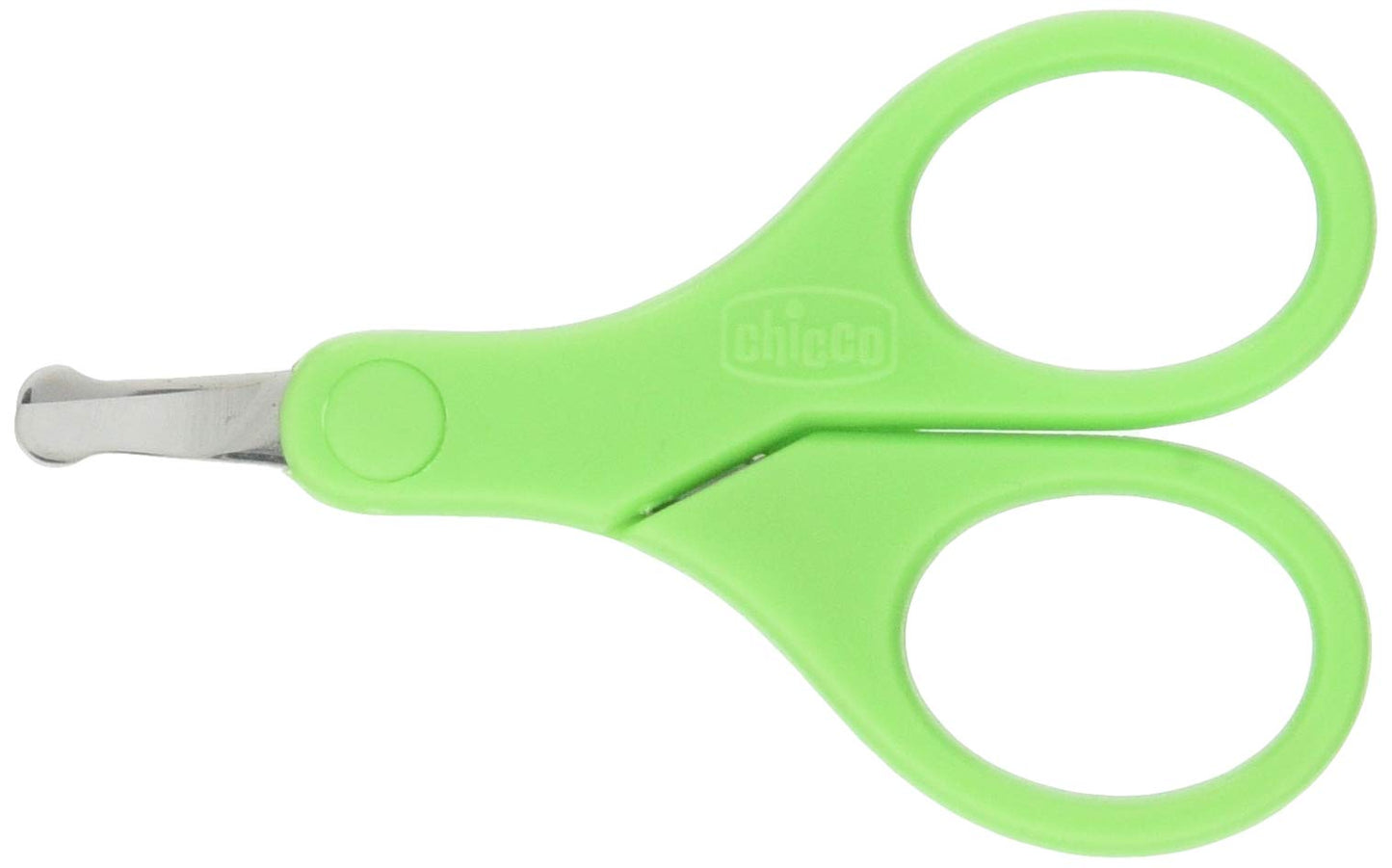 Chicco Forbicine Unghie per Neonati e Bambini, Forbicine in Acciaio Inox con Lame Ricurve e Punte Arrotondate, Cappuccio Protettivo, Impugnatura in Gomma Antiscivolo - Accessori Neonato 0+ Mesi