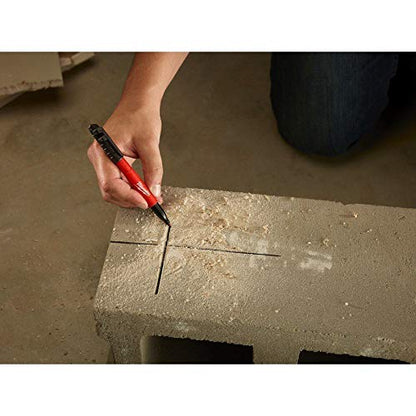 Milwaukee 4 Pennarelli Inkzall Assortiti Pennarello Indelebile a Punta Fine | Nero, Blu, Verde, Rosso