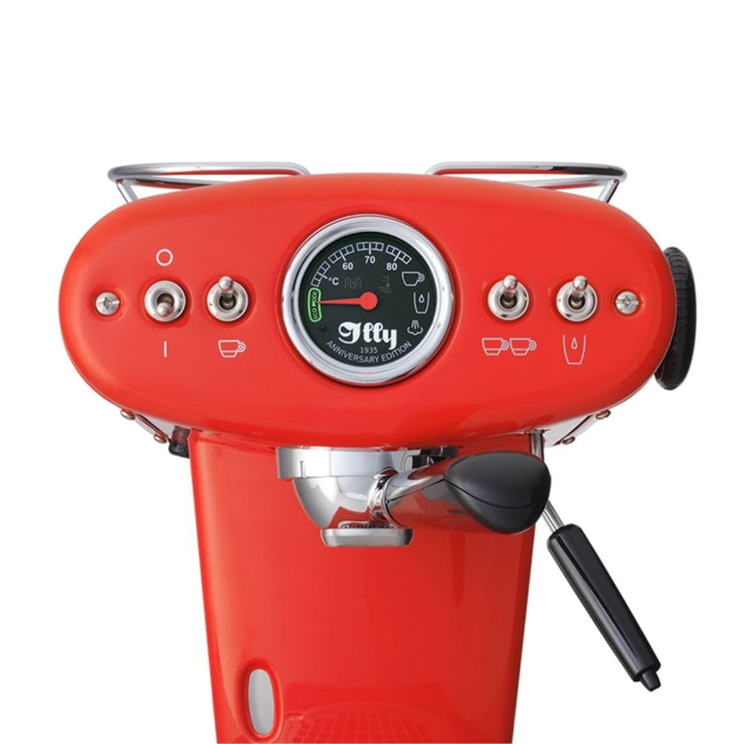 60457 ILLY X1 Anniversary ESE & Ground, Macchina da caffe a Cialde e Caffè Macinato - Rosso
