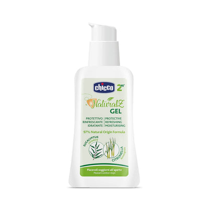 CHICCO NaturalZ Protective Gel, 60 ml, Natural Protection during the Summer Season, With Lemongrass and Eucalyptus, Day and Night Protection