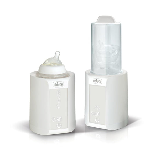 Chicco Scalda Pappa e Scaldabiberon per Neonato 2in1, Funzione Timer e Scongelamento, Funzione Sterilizzazione, anche per Vasetti e Latte Materno, Multifunzione, Bianco
