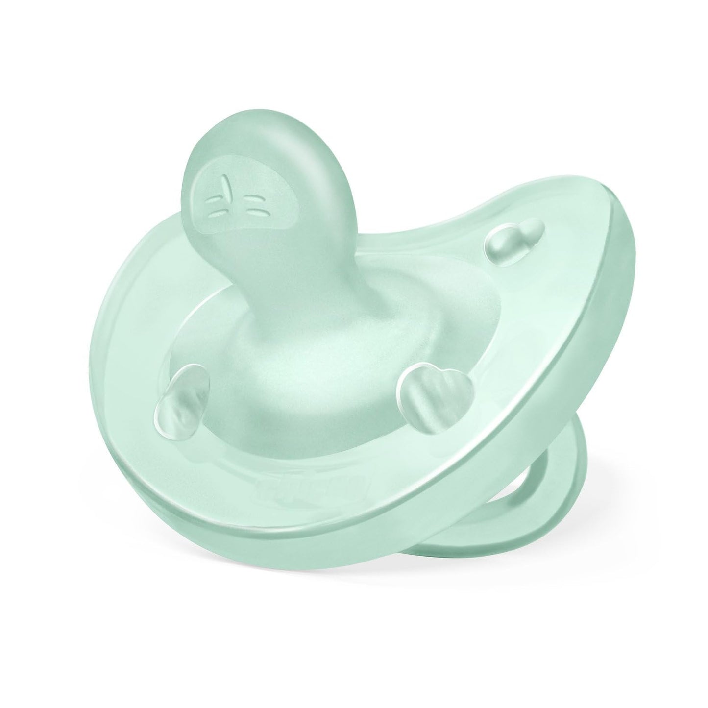 Chicco PhysioForma Ciuccio in Silicone 2-6 Mesi, 2 Pezzi, Set Gommottini 2-6 Mesi, Supportano la Respirazione Fisiologica e Favoriscono il Corretto Sviluppo della Bocca, Azzurro