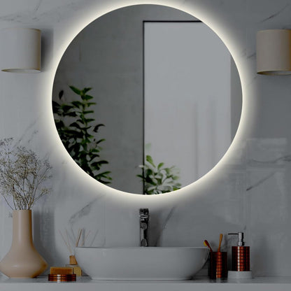 DIVINA HOME Specchio da Bagno Rotondo retroilluminato Tondo d. 90 Luna Made in Italy