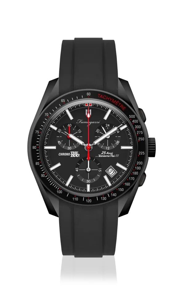 Generico FU255 Orologio da Polso Fumagazzi -BoomWatch “ChronoZoo” – Nero, ø 42 mm, Cinturino Morbido Silicone, Movimento al Quarzo, Water Resistant 5 ATM