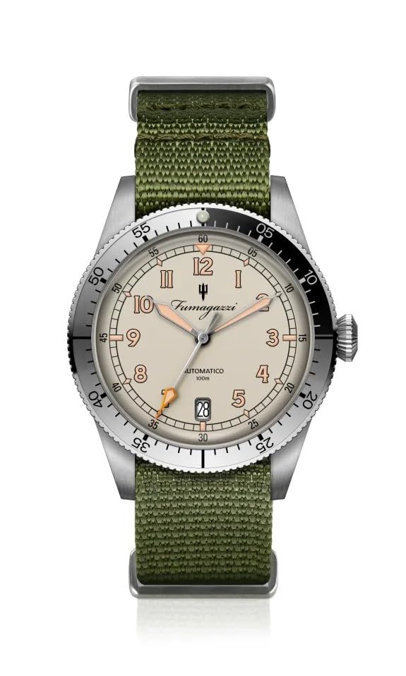 Generico FU260 Orologio da Polso Fumagazzi -LackyLuciano NATO, ø 39 mm, Cinturino NATO in Nylon Antistrappo, Movimento Meccanico Automatico, Water Resistant 10 atm