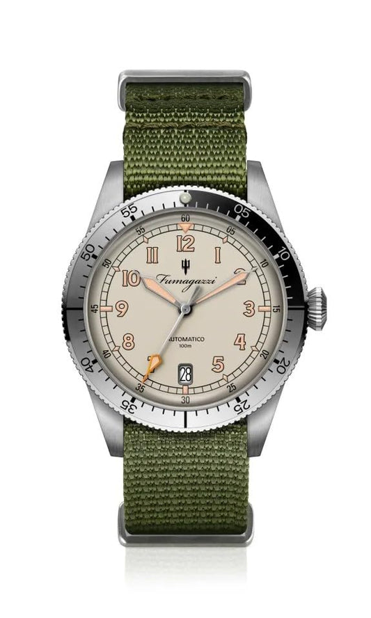 Generico FU260 Orologio da Polso Fumagazzi -LackyLuciano NATO, ø 39 mm, Cinturino NATO in Nylon Antistrappo, Movimento Meccanico Automatico, Water Resistant 10 atm