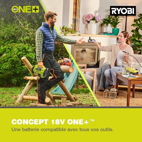 Ryobi RY18LMX40C-150 Rasaerba a Batteria 18V ONE+, Larghezza di Taglio 40 cm, Motore Brushless, Batteria 5.0 Ah Inclusa