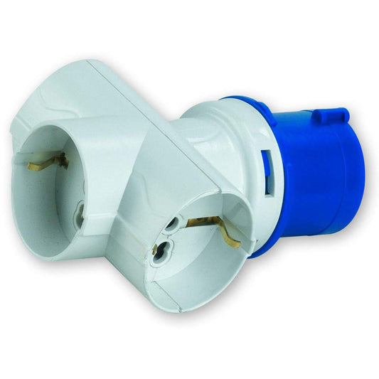 Rosi ADATTATORE INDUSTRIALE CON 3 PRESE SCHUKO Art. 1879 da 16A CEE a 3 prese bipasso/schuko PZ