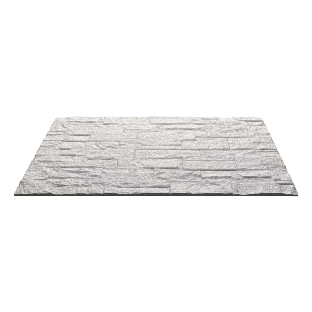 DIVINA HOME, Naturale, Pannello Decorativo 3D Effetto Pietra, PU, Quarzite Bianco, 18 kg, 120 x 60 x 2,5 cm, 8,6 m², Set 12 Pezzi