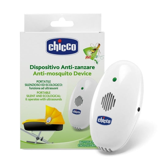 Chicco Dispositivo Anti-zanzare, Antizanzare Neonati, Portatile, a Ultrasuoni, Silenzioso ed Ecologico, Raggio di Efficacia 3m, Non Emette Sostanze Chimiche, con Pratica Clip, Batteria Inclusa, Bianco