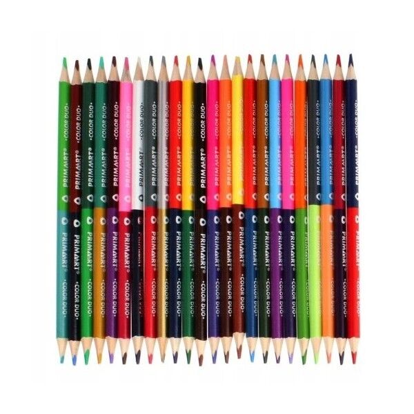 PRIMART 24 Matite Double Side: 48 Colori di Alta Qualità | Matita Doppia Punta