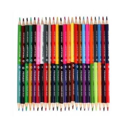 PRIMART 24 Matite Double Side: 48 Colori di Alta Qualità | Matita Doppia Punta