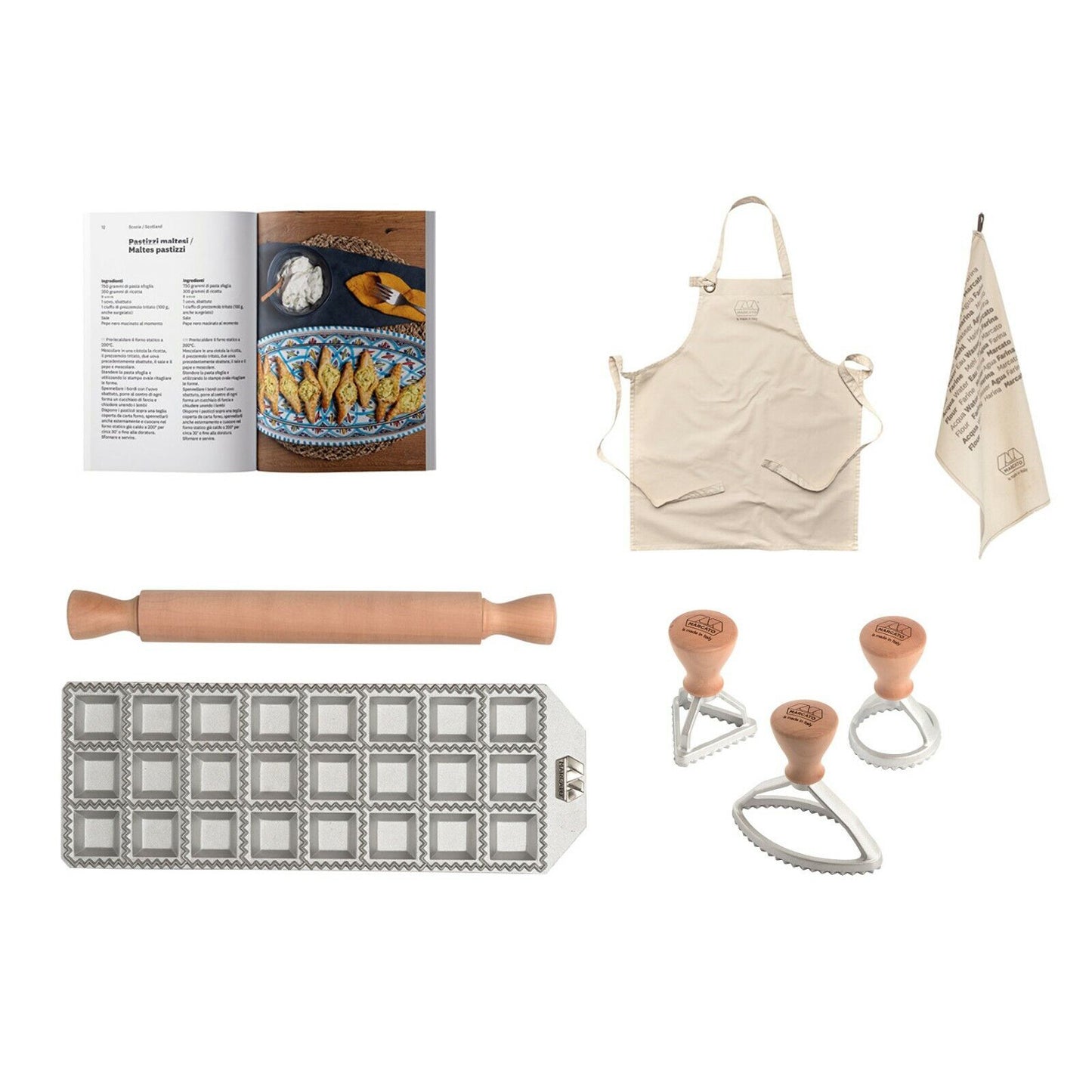 MARCATO | Ravioli Like a Pro | Set Stampi Stampini Professionali per Pasta