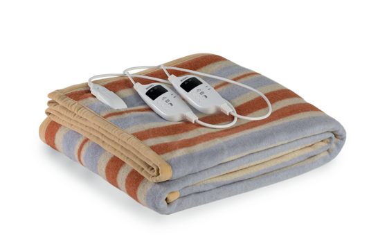 LANCALOR ELCO2P1T80E Elettrocoperta Matrimoniale Coperta Termica Misto Lana 75%