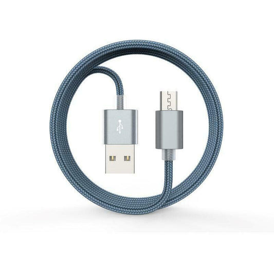 DEVIA DEGCA038G Robusto Cavo Dati in Corda per Android M-USB 1.5mt Grigio