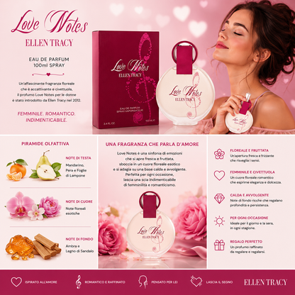 Profumo Donna Ellen Tracy Love Notes Eau de Parfum 100ml Spray