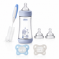 Starter kit Chicco, Biberon Perfect5, Tettarelle di Ricambio, 2 Ciucci Gommotti e Scovolino per la Pulizia Interna