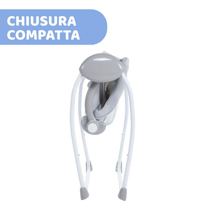 Chicco Sdraietta Regolabile E Dondolo Automatico, Grigio, 69.5 x 60 x 58.5 cm
