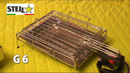 Stella Soc. Grill électrique en acier inoxydable 1900 Watt Made in Italy la Stella - G6