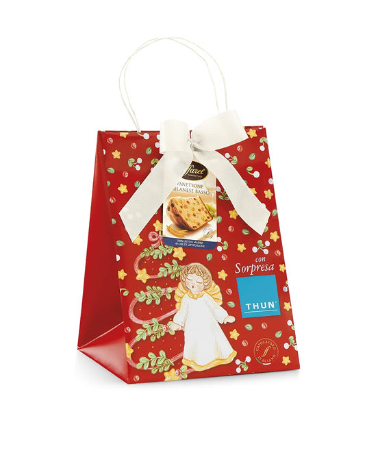 Panettone Basso Milano Caffarel da 1 Kg con Sorpresa Gadget THUN Piatto