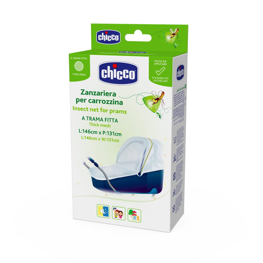 Chicco Zanzariera per Carrozzina, a trama fitta, misura 146 cm x 131 cm, facile da applicare