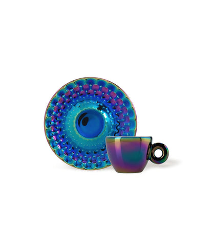 illy Collection 25566 Set di 4 Tazze da Espresso Art Collection John Armlender, Tazzine + Piattini Numerati e Firmati