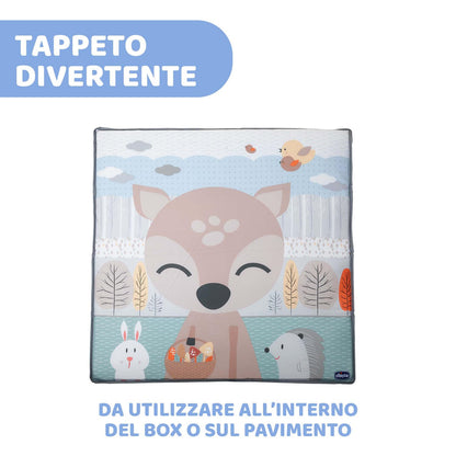 Chicco Open Box Lettino Neonati da Viaggio per Bebè e Bambini dalla Nascita fino a 15 kg, Pieghevole e Compatto, Culla da Campeggio con Tappeto Gioco, Finestre in Rete, 4 Maniglie e Borsa da Viaggio