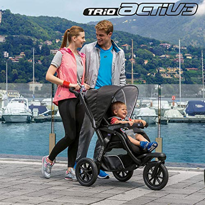 Chicco Trio Activ3 Passeggino Trio 3In1 Sistema Modulare Con Car Kit, Passeggino 3 Ruote, Navicella Neonato E Seggiolino Auto Gruppo 0+, Con Chiusura Pieghevole, Beige, ‎113 x 121.5 x 64 cm, 23.2 Kg