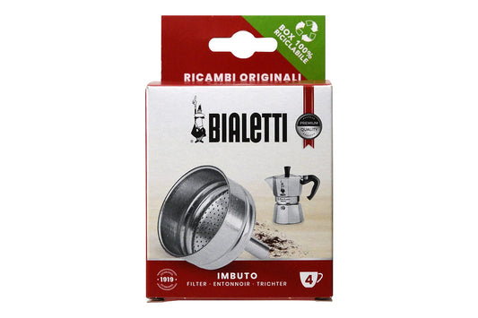 Bialetti Ricambi, Include 1 Filtro a Imbuto, Compatibile con Moka Express Bialetti 4 tazze