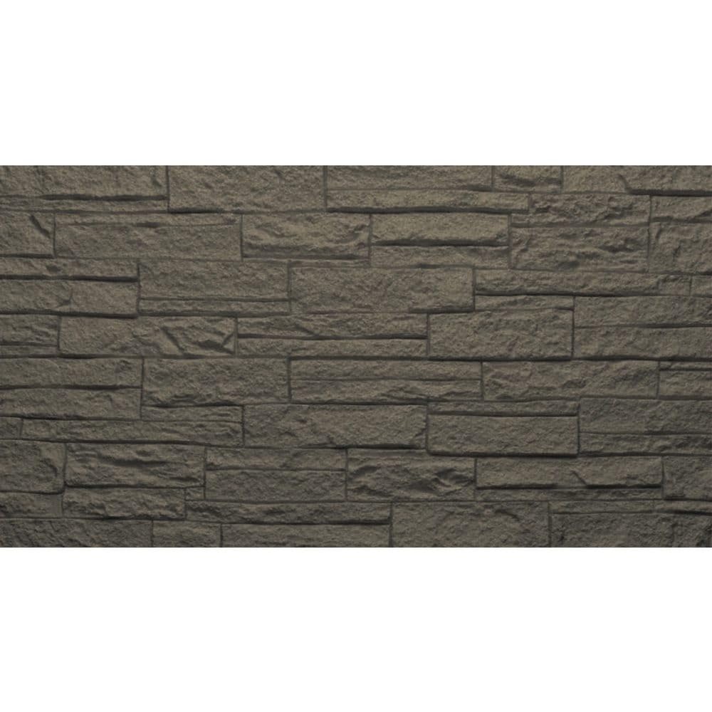 DIVINA HOME, Naturale, Pannello Decorativo 3D Effetto Pietra, PU, Moderno, 18 kg, 120 x 60 x 2,5 cm, 8,6 m², Set 12 Pezzi, Grigio Ardesia