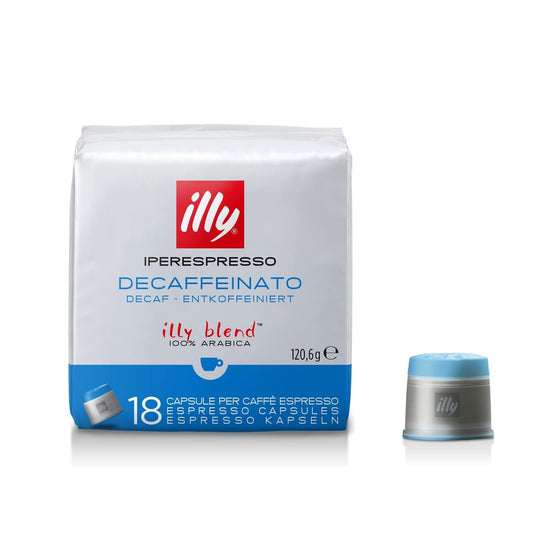 illy Capsule Caffè Iperespresso Tostato Decaffeinato, 6 Confezioni da 18 Capsule, Totale 108 Capsule