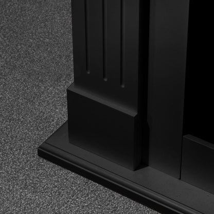 Cornice per camino rivestimento in legno L110xP36xH100 Cambridge Nero