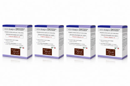 Fiocchi di Riso Olio Shampoo EMUGEN, 45ml, per Neonati, Crosta Lattea, Delicato sul Cuoio Capelluto, Senza Sostanze Chimiche