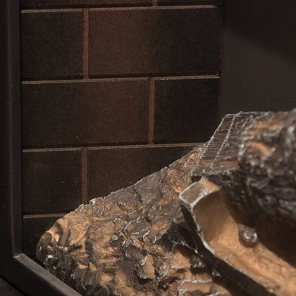 Camino elettrico caminetto da terra BELLINI in legno effetto Marmo Bianco Made in Italy L96 x P35 x H96