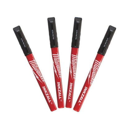 Milwaukee MHT48223164 - Penna a punta ultra fine, confezione da 4, colore: Nero