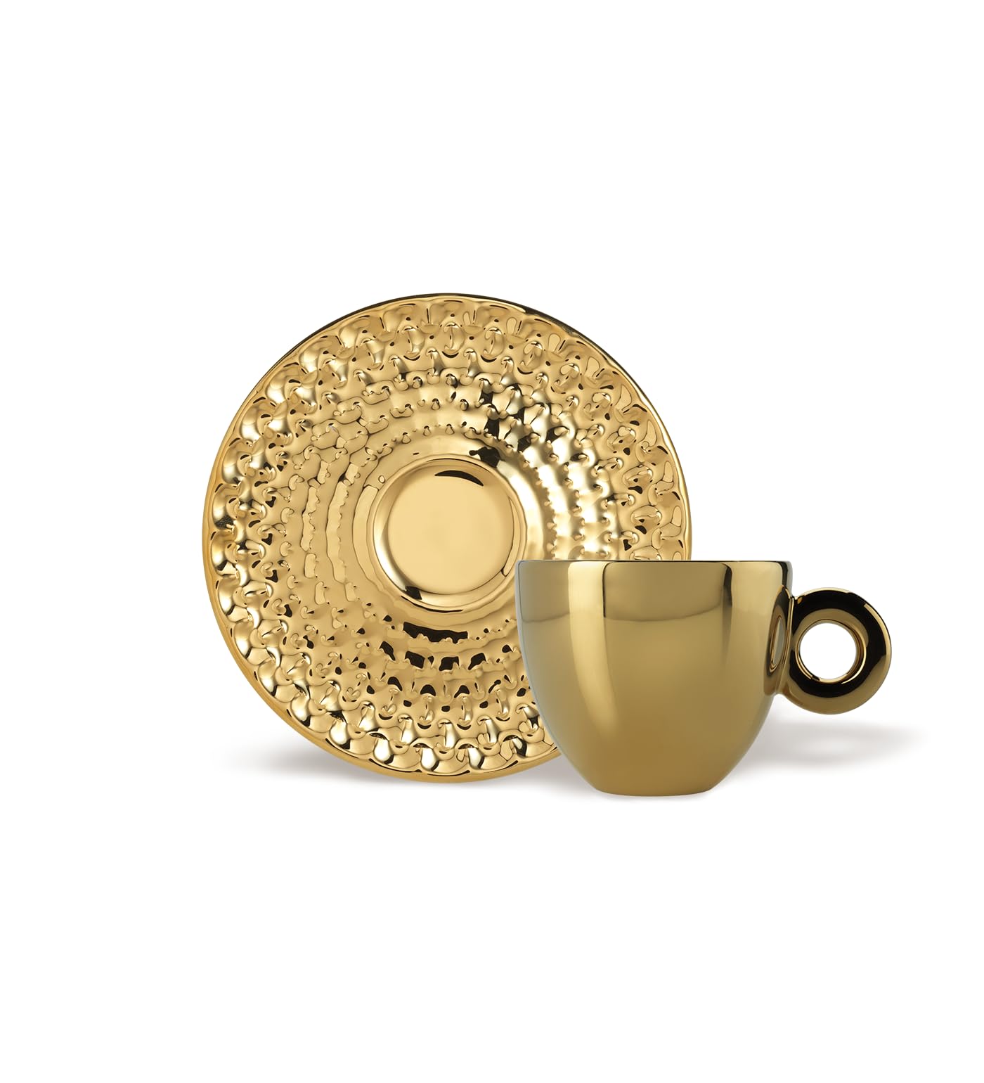illy 25567 | 4 tazze da Cappuccino Art Collection John Armleder | Set di 4 Tazze + 4 Piattini Numerati e Firmati