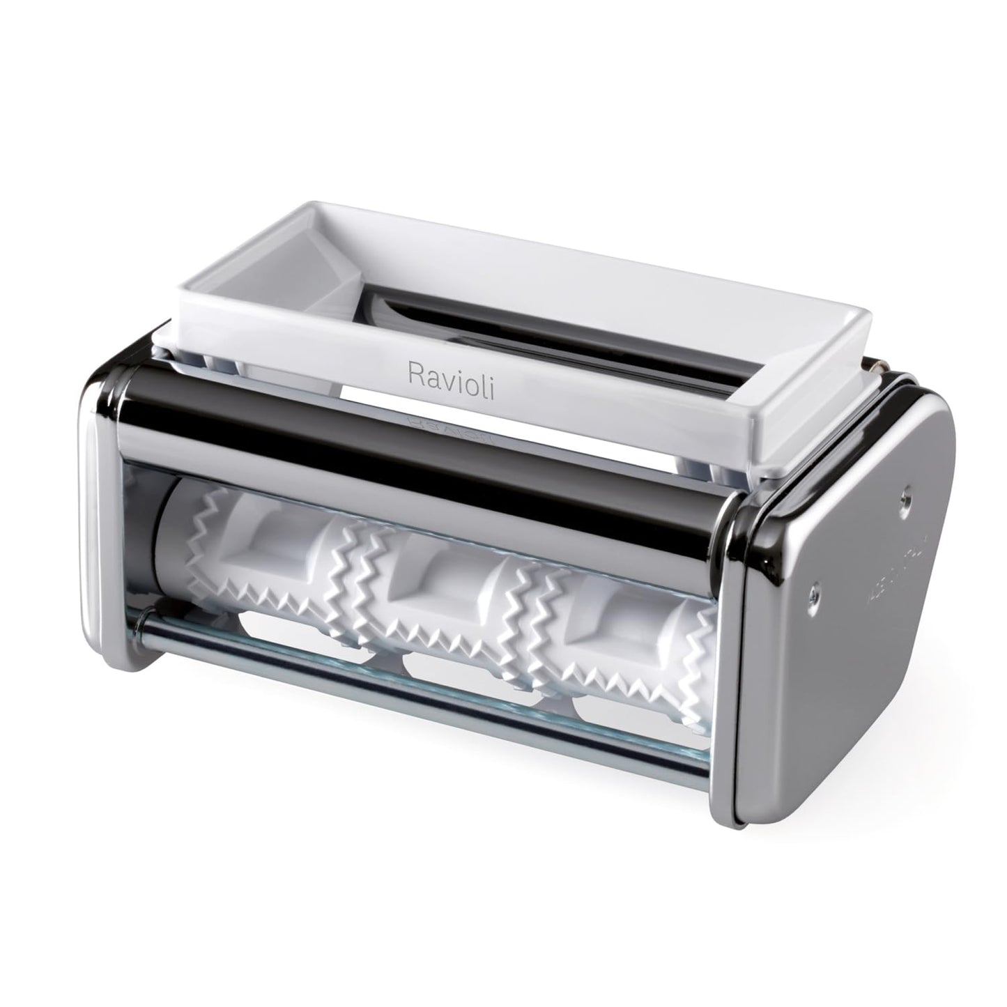 Marcato Accessorio Macchina per la Pasta, Macchina per Ravioli, Taglio da 150 mm, in Acciaio Cromato, Compatibile con Atlas 150 e Atlasmotor, Accessorio da Cucina Tagliapasta. Formato: Ravioli